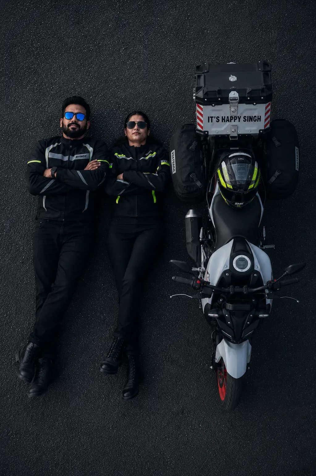 Couple Motorcycle Flat Lay